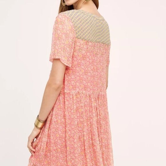 Maeve Morning Glory Swing Dress in Pink - Size 4 - Picture 2 of 9